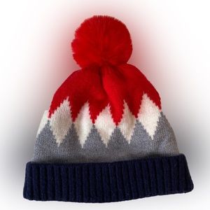 Retro Soft Knitted Pom Pom Beanie, Baby/Toddler